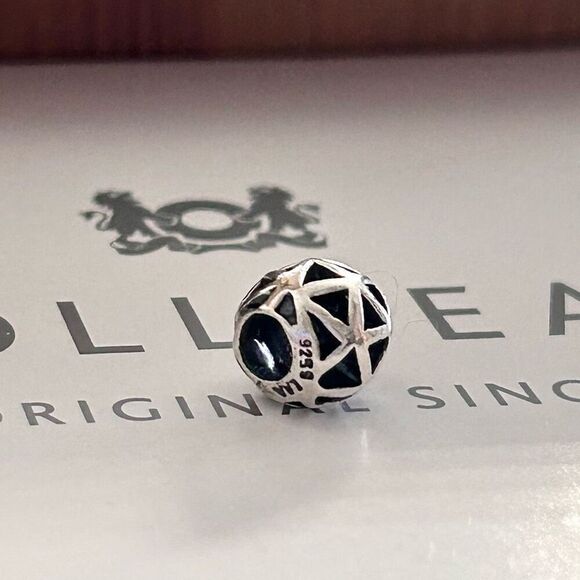 TROLLBEADS Retired Triangles Silver Bead LAA 925S NEW! - Picture 3 of 3